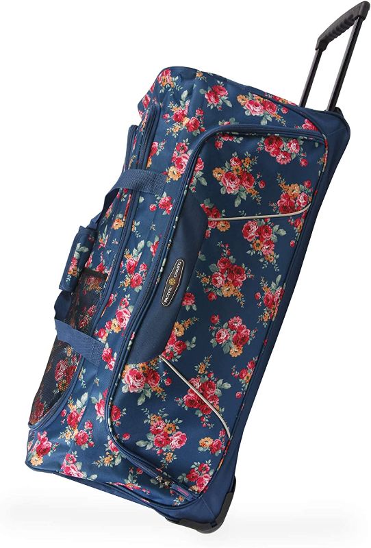 Photo 1 of 
Pacific Coast Signature Women's 32" Large Rolling Duffel Bag, Rose Garden Navy, One Size