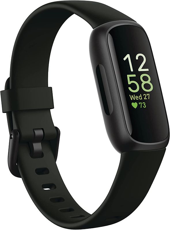 Photo 1 of Fitbit Inspire 3 Health & Fitness Tracker with Stress Management, Workout Intensity, Sleep Tracking, 24/7 Heart Rate and more, Midnight Zen/Black One Size (S & L Bands Included)
OPEN BOX ITEM 