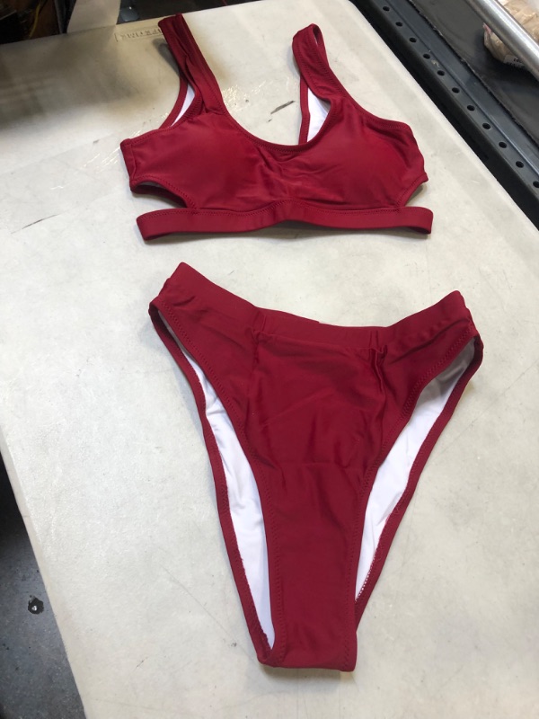Photo 1 of 2piece red bikini size medium