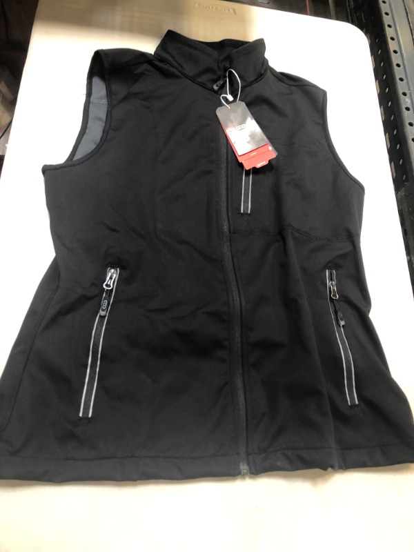 Photo 2 of 33,000ft Men's Lightweight Softshell Vest Outerwear Zip Up Fleece Lined Windproof Sleeveless Jacket for Golf Running Hiking
