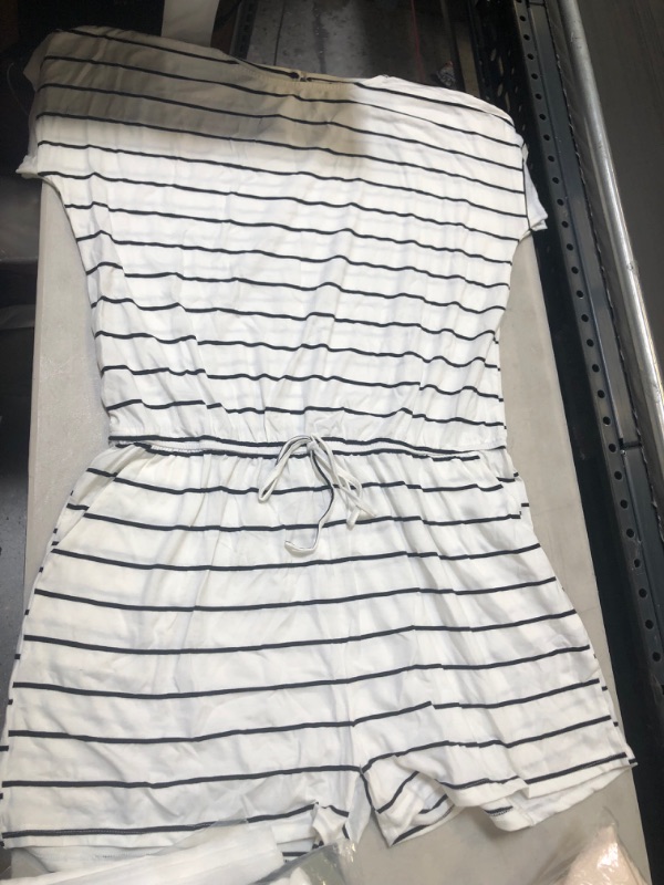 Photo 1 of 2xl black and white striped romper