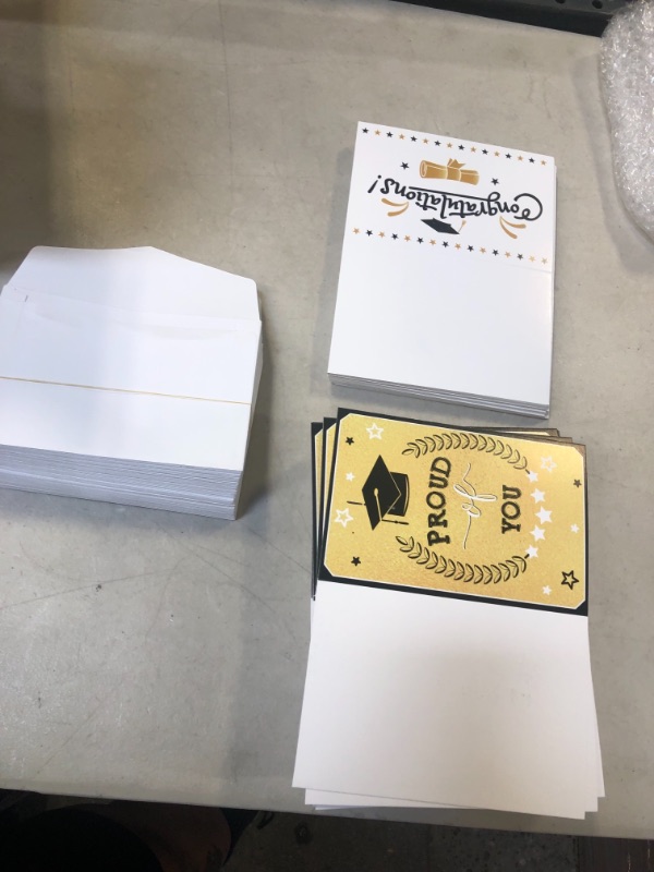 Photo 2 of 240 Set Graduation Gift Cards 2023 with Envelopes Bulk 2023 Congratulations Gift Cards Thank You Greeting Cards Assortment Holder College Graduation Congrats Cards with 240 Envelopes and 240 Stickers
