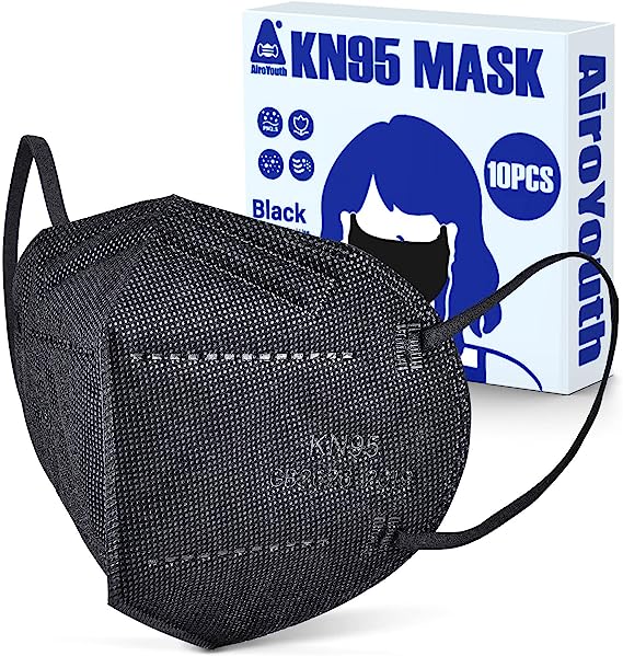 Photo 1 of 2pack AiroYouth KN95 Face Masks 50pcs, Breathable KN95 Face Mask with 5-layer 95% Filtration, Elastic Ear Loops & Nose Clip

