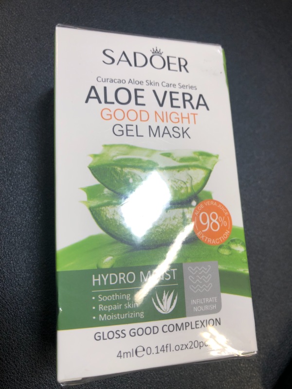 Photo 2 of A box of 20 SADOER Aloe Vera Good Night Jelly Moisturizing Oil Control Sleeping Mask facial mask skin care beauty mascaras

