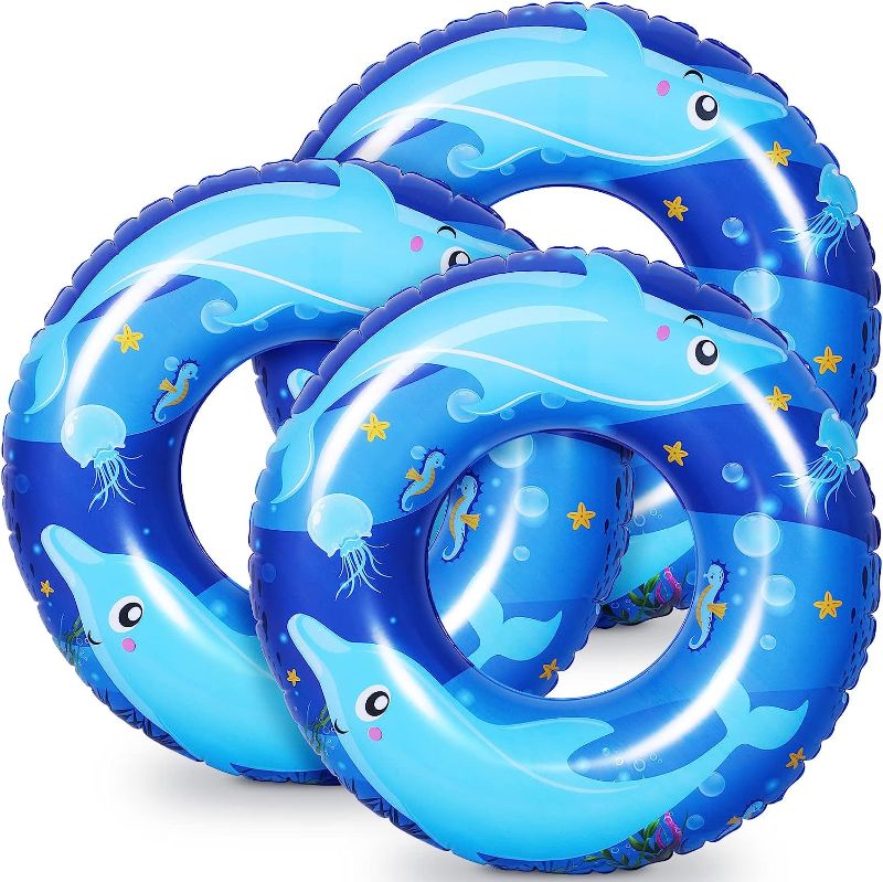 Photo 1 of 36 Inch Inflatable Pool Float Tube, Big Ocean Animal Swimming Ring, Cute Under The Sea Pattern Inner Tube Outdoor Beach Toy for Adult Teens
