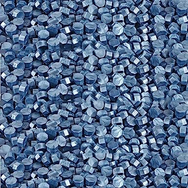 Photo 1 of 500G Sealing Wax Beads, ONWINPOR 1500Pcs Gray Blue Wax Sealing Beads 1.1lb Wax Seal Beads for Wax Seal Stamp, Great for Embellishment of Cards Envelopes, Wedding Invitations (Gray Blue)
