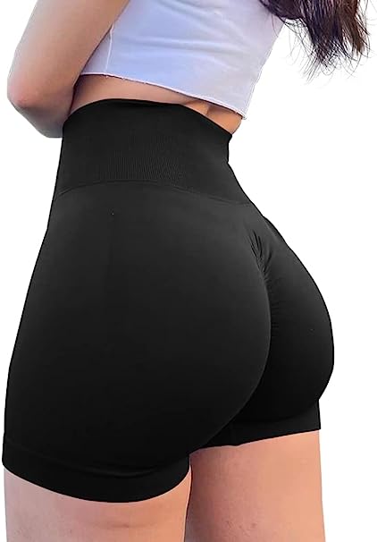 Photo 1 of eoeoo Women's Athletic Butt Lifting Shorts Seamless Workout Scrunch High Waist Gym Yoga Biker Shorts
