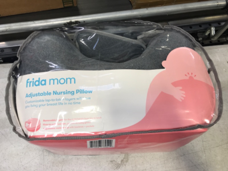 Photo 2 of Frida Mom Adjustable Nursing Pillow - Customizable Breastfeeding Pillow for Mom + Baby Comfort with Back Support, Adjustable Wrap Around Waist Strap, Pockets for Heat Relief
