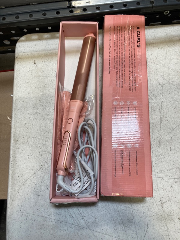 Photo 2 of INH Hair Extra Long Curling Iron with Oval Tourmaline Ceramic Wand & Ionic Technology for Longer, Looser Barrel Curls with a Z-Formation | 8" Long with a Curling Iron Globe & 5 Heat Settings