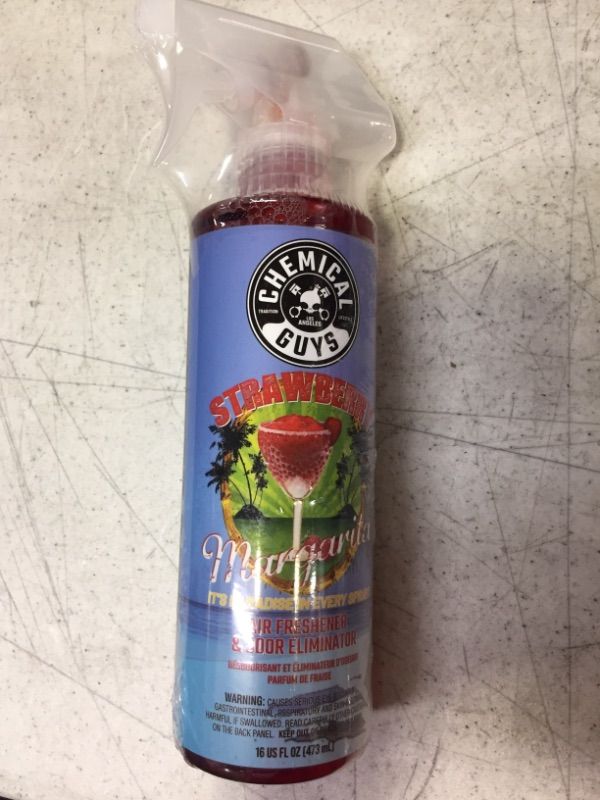 Photo 2 of FACTORY SEALED Chemical Guys AIR_223_16 Strawberry Margarita Premium Air Freshener and Odor Eliminator (16 oz)
