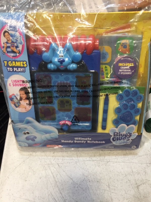 Photo 2 of Blue’s Clues & You! Ultimate Handy Dandy Notebook, Interactive Kids Toy with Lights and Sounds, Blue's Clues Game, by Just Play