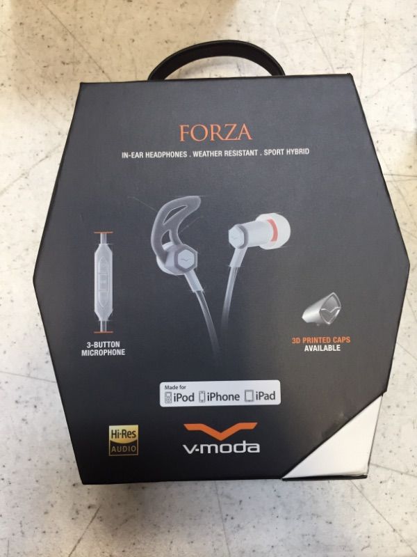 Photo 2 of V-MODA Forza In-Ear Headphones with In-Line Mic and Remote Control (Apple iOS, White)