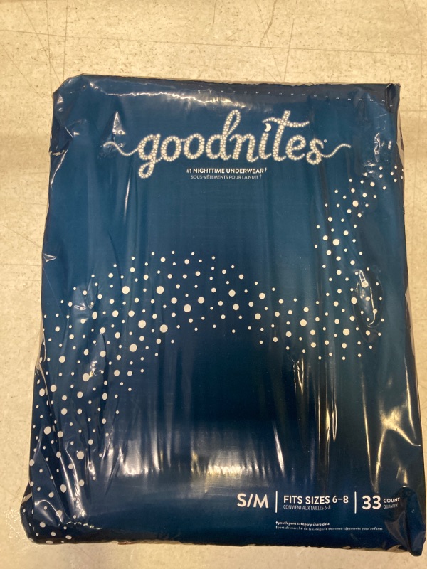 Photo 2 of Goodnites Girls' Nighttime Bedwetting Underwear, Size S/M (43-68 lbs), 33 Ct Small/Medium