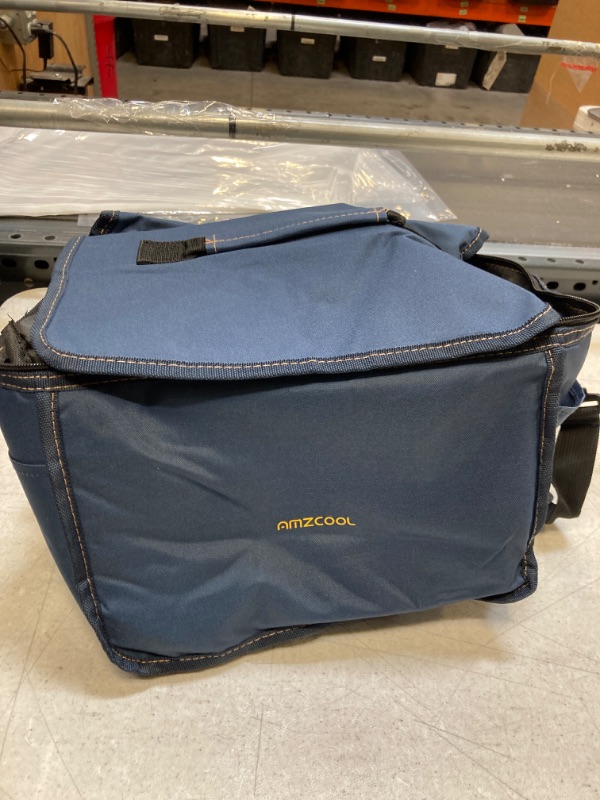 Photo 1 of Insulated Drink Carrier for Beverages Holder and Food Carrier Keep Your Drink Cold and Food Hot Reusable Cup Carrier Tote Bag with Portable Handle Adjustable Dividers Storage Bag for Drink Delivery Upgraded Version Blue