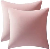 Photo 1 of 2Pieces 25x25 inches Velvet Décor Euro pillow Covers Pink 