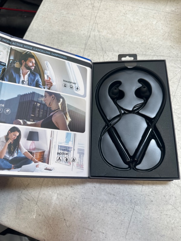 Photo 1 of Tecno Wireless Active Noise Cancelling Bluetooth Headphones with Microphone, 38HRS Playtime Neckband Bluetooth Headphones, Earbuds Bluetooth 5.1 