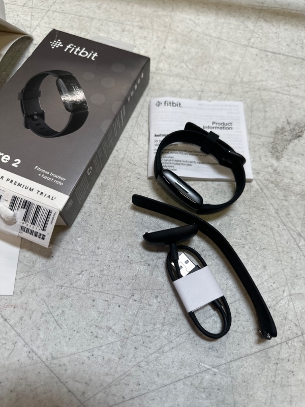 Photo 1 of Fitbit Inspire 2 Health & Fitness Tracker with a Free 1-Year Fitbit Premium Trial, 24/7 Heart Rate, Black/Black, One Size (S & L Bands Included) Black 1 Count (Pack of 1)