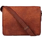 Photo 1 of 15 inch Vintage Crossbody Genuine Leather Laptop Messenger Bag