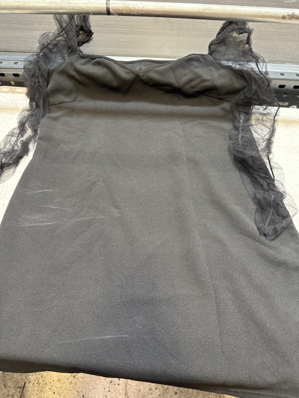 Photo 1 of Chiffon Long Sleeve Dress Black----(unknown size but loojks like XL)