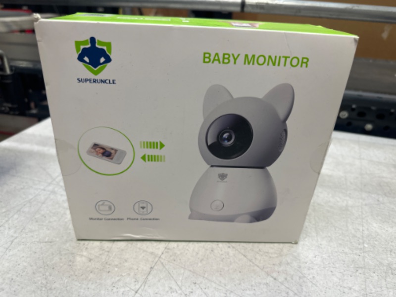 Photo 2 of Baby Monitor, 1080P Digital Camera with Audio Support Infrared Night Vision, 720P & 5” Color LCD, 360° Rotation, Mode VOX, Humiture Sensor, Wi-Fi Connection, for iOS & Android Blue