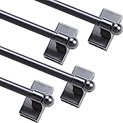 Photo 1 of 4 Pack Magnetic Curtain Rods for Metal Doors 5/8" Multi-Use Versatile Adjustable Appliance Magnetic Rod Extends from 16 inch to 28 inch Magnetic Cafe Curtain Rod