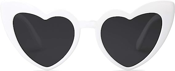 Photo 1 of  Clout Heart Shaped Sunglasses Goggles Vintage Cat Eye Mod Style Retro Kurt Cobain Glasses