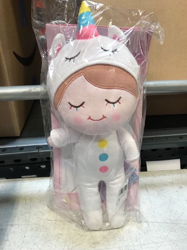 Photo 2 of 15" Soft Baby Doll For Girls - First Baby Doll Plush Rag Doll Sleeping Cuddle Buddy Doll Pajamas Toy For Kids I- Iris13 White Horse
