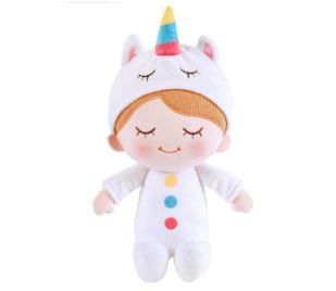 Photo 1 of 15" Soft Baby Doll For Girls - First Baby Doll Plush Rag Doll Sleeping Cuddle Buddy Doll Pajamas Toy For Kids I- Iris13 White Horse
