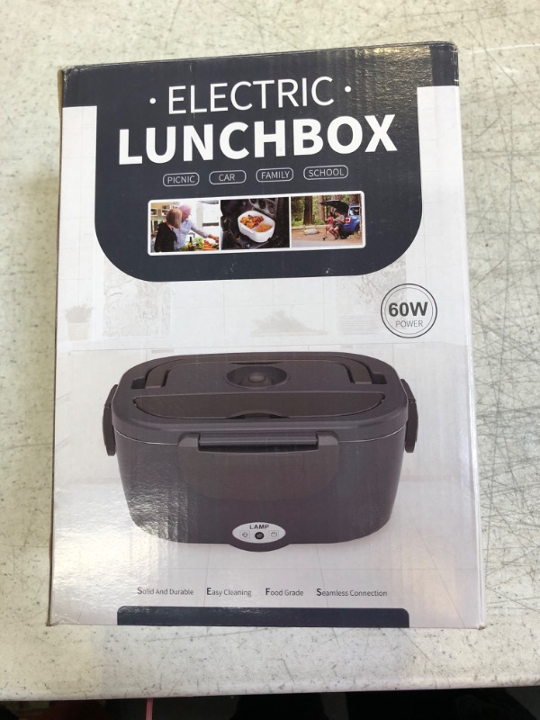 Photo 1 of Carsolt Electric Lunch Box Food Heater 3 in 1 Portable Food Warmer Leakproof Heated Lunch Box for Adults, 12V/24V 110V Heating Microwave for Car/Home with 1.5L Removable Stainless Steel Container
