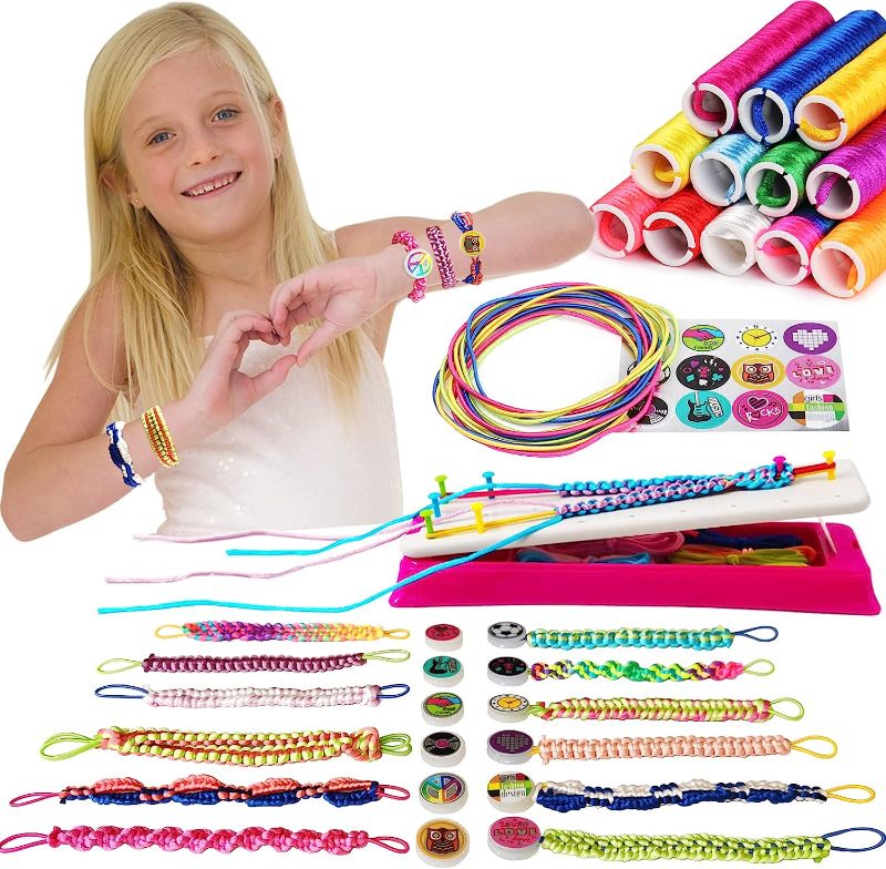 Photo 1 of IQKidz Friendship Bracelet Maker Kit - Making Bracelets Craft Toys for Girls Age 8-12 yrs, Cool Birthday Gifts for 7, 9, 10, 11 Years Old Kids, Christmas Gift Set
