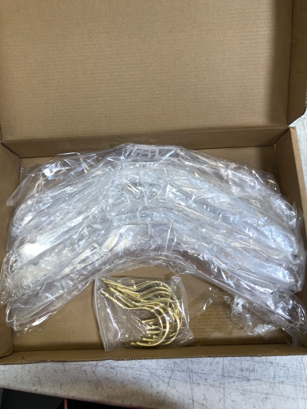 Photo 2 of 10 Pack Acrylic Clothes Hangers with Gold Hook
