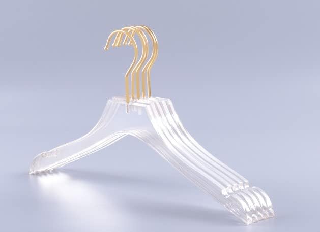 Photo 1 of 10 Pack Acrylic Clothes Hangers with Gold Hook
