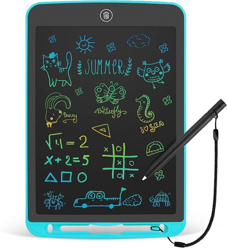 Photo 1 of LCD Writing Tablet 10 Inch Toddler Doodle Board,Colorful Drawing Tablet, Erasable Reusable Electronic Painting Pads, Educational and Learning Kids Toy for 3 4 5 6 Year Old Boys and Girls(Sky Blue)
