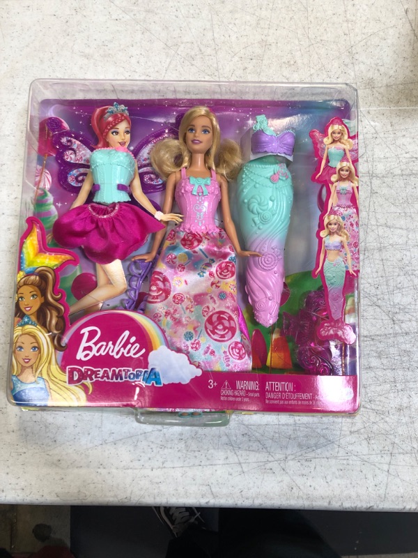Photo 1 of Barbie Doll and Fairytale Dress-Up Set, Barbie Clothes and Accessories for Princess, Mermaid and Fairy Characters, Kids Toys and Gifts Classic