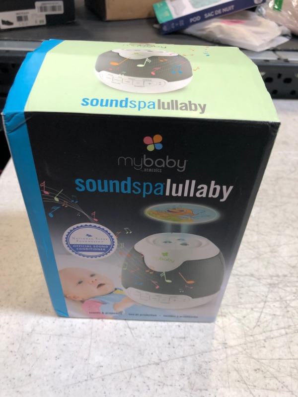 Photo 4 of MyBaby, SoundSpa Lullaby - Sounds & Projection, Plays 6 Sounds & Lullabies, Image Projector Featuring Diverse Scenes, Auto-Off Timer Perfect for Naptime, Powered by an AC Adapter, by HoMedics White/Grey