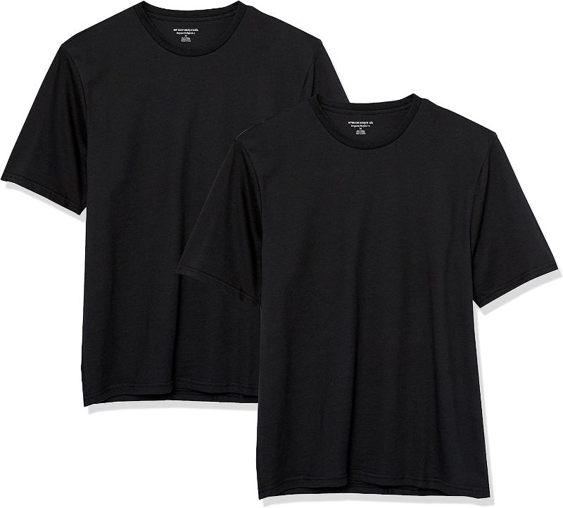 Photo 1 of Amazon Essentials Men's Short-Sleeve Crewneck T-Shirt, Pack of 2 Small 
