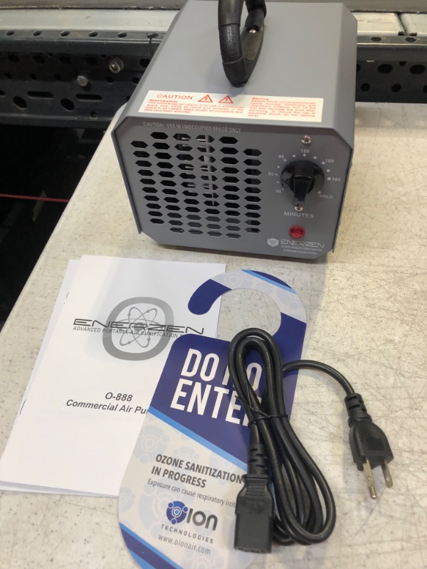 Photo 2 of Enerzen O-888 Industrial Ozone Generator 20,000 mg/h - O3 Machine Air Ionizer Odor Remover Eliminator for Rooms, Smoke, Cars, and Pets
