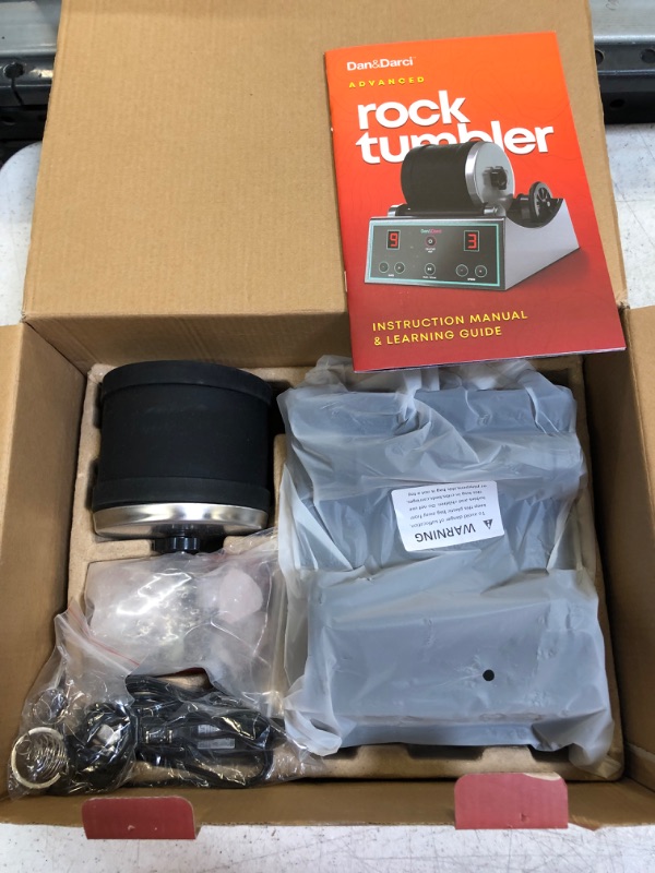 Photo 2 of Advanced Professional Rock Tumbler Kit - with Digital 9-Day Polishing Timer & 3 Speed Settings - Turn Rough Rocks into Beautiful Gems : Great Science & STEM Gift for Kids All Ages : Geology Toy