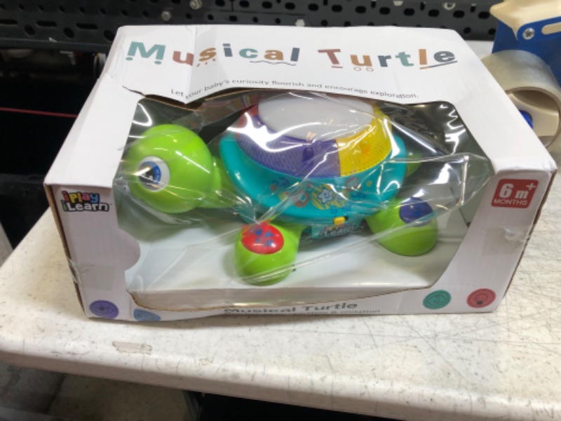 Photo 2 of iPlay, iLearn Baby Musical Turtle Toy, Spanish English Bilingual Learning, Toddler Crawling Toys W/ Light & Sound, Infant Development Educational Birthday Gifts 6 7 8 9 10 12 Month 1 Year Old Boy Girl