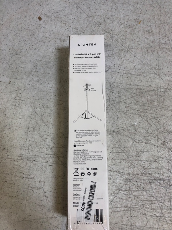 Photo 2 of ATUMTEK 51" Selfie Stick Tripod FACTORY SEALED 