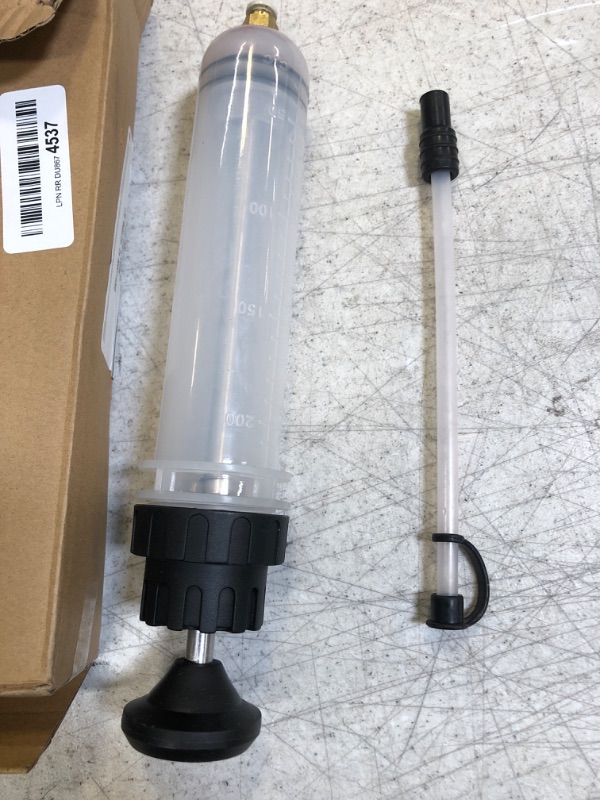 Photo 2 of 200cc Oil Fluid Extractor, Fluid Syringe Pump Manual Suction Vacuum Fuel for ATV's, Boats, Farm Equipment, Industrial Gear Boxes, Motor Vehicles, Oil Change Evacuation Pump