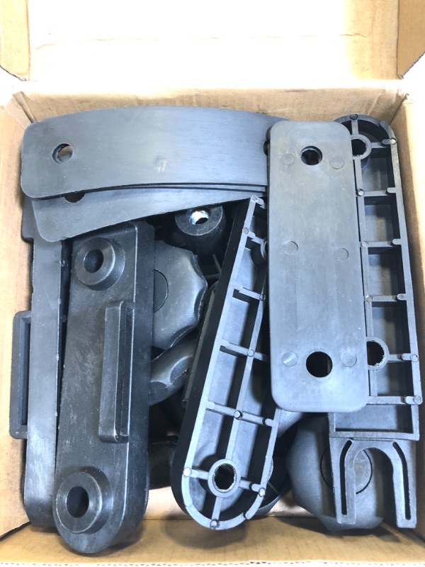Photo 1 of 4 PCS Roof Box U Bolt Clamps, Rooftop Cargo Carrier Mounting Fitting Kit for Most Cars, 85mm Internal Width with 8 Lock Nuts and 2 Straps