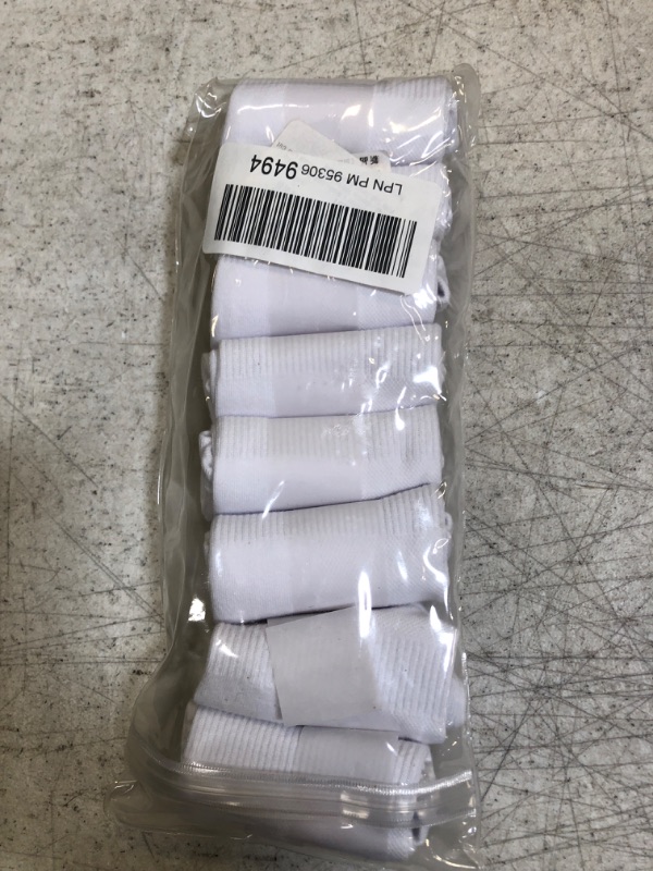 Photo 2 of 8Pairs Women's Ankle Athletic Running Socks-Corlap White Thin No Show Low Cut With Tab Sport Short Socks White-8pairs 6-9
