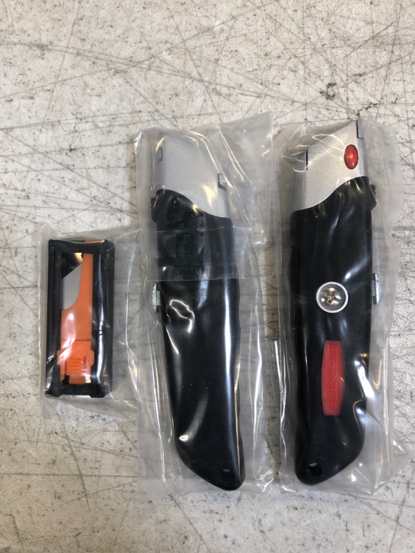 Photo 2 of Internet's Best Premium Utility Knife - Set of 2 - Retractable Razor Knife Set - Box Cutter 2 pack