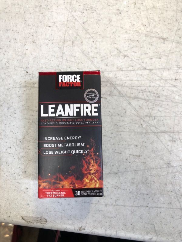 Photo 2 of Force Factor LeanFire Pre Workout Energy Pills with Green Tea Extract and Caffeine to Increase Energy, Build Lean Muscle, Improve Athletic Performance, and Enhance Focus,, 30 Count, Black, 1-Pack 30 Count (Pack of 1)