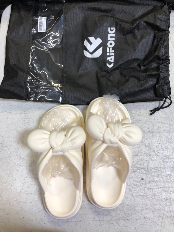 Photo 2 of Cloud Slippers for Women | Non-Slip Bathroom Shower Shoes | Sandals Extremely Comfy | Cushioned Thick Sole | Cute and fashionable 5.5-6.5
