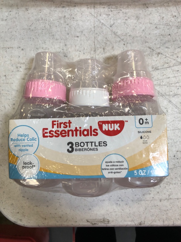 Photo 2 of First Essentials by NUK Clear View® Bottle, 5 oz., Slow Flow, 3-Pack, 4-Count