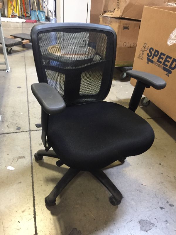 Photo 2 of Office Star ProGrid Breathable Mesh Manager's Office Chair with Adjustable Seat Height, Multi-Function Tilt Control and Seat Slider, Mid Back, Coal FreeFlex Fabric
