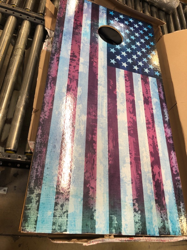 Photo 1 of  Flag Series Wood Cornhole Set