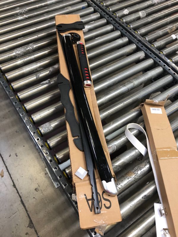 Photo 1 of Bamboo Demon Slayer Sword 41inch ,with Display Stand and Belt, Rengoku Sword /Tanjiro Sword /Zenitsu Sword /Anime Original Texture ,for Demon Slayer Cosplay and Collection,Various Styles Available Black Tanjiro